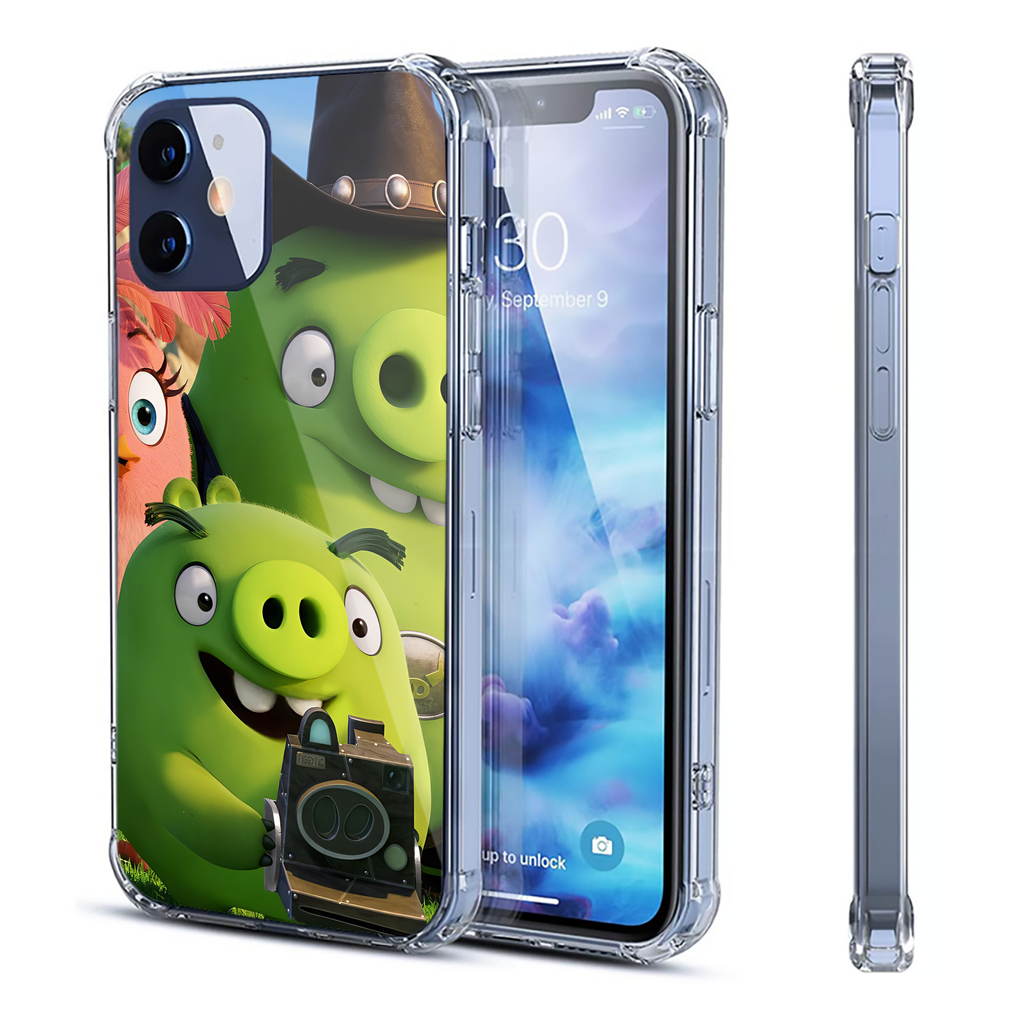 （画像用） Angry Birds アングリーバード 【iPhone 12シリーズ対応】透明スマホケース（クリアソフトケース）